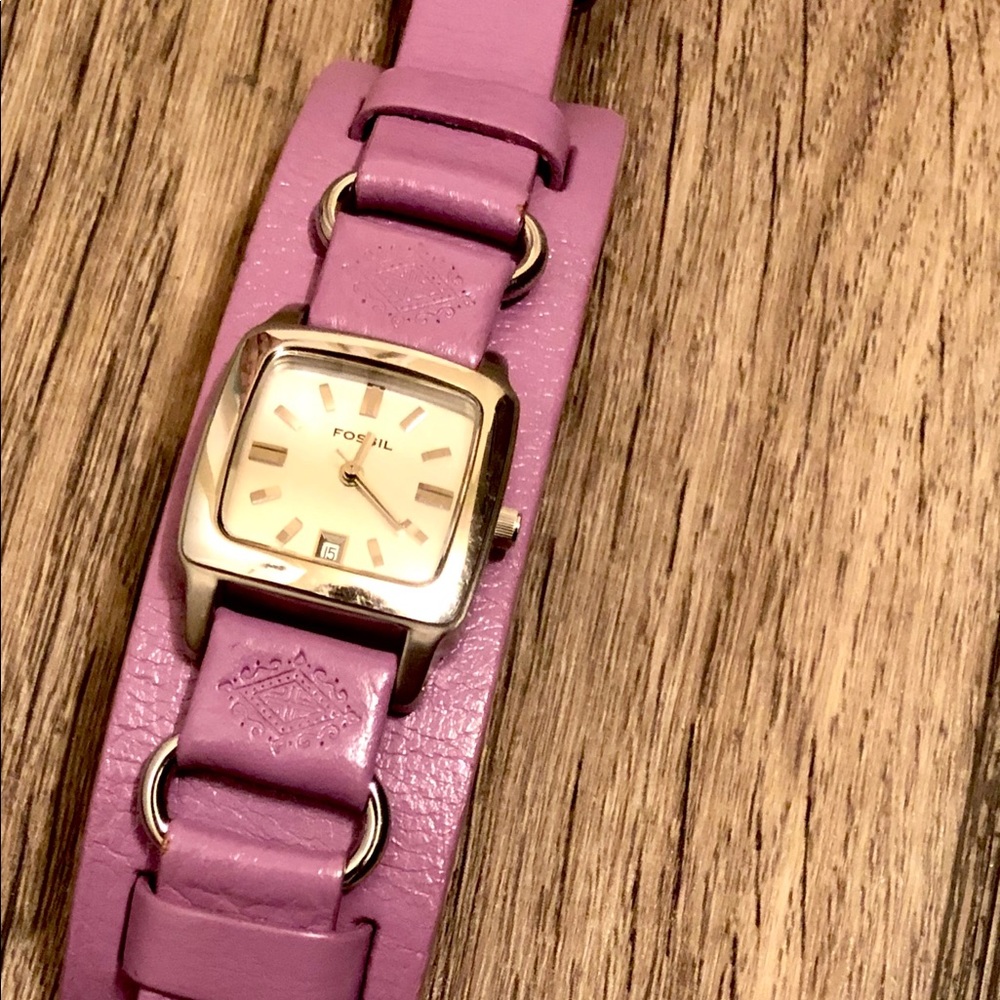 Purple Fossil Watch